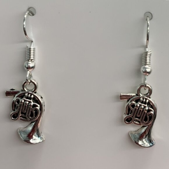 French Horn Earring, Orchestra Earring, Band Earring, Music Earring, Instrument - Picture 4 of 6
